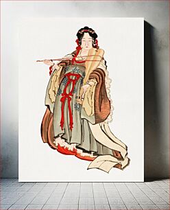 Πίνακας, Benten (Goddess of Love) (18th–19th century), vintage Japanese woman illustration by Katsushika Hokusai