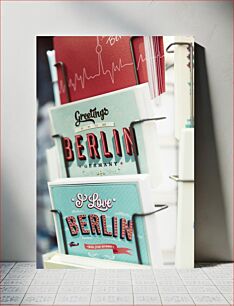 Πίνακας, Berlin Postcards Display Εμφάνιση καρτ ποστάλ του Βερολίνου