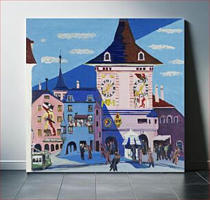 Πίνακας, Bern with Belltower (1935) by Ernst Ludwig Kirchner