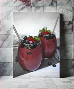 Πίνακας, Berry Smoothie Smoothie μούρων