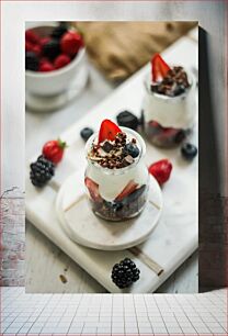 Πίνακας, Berry Yogurt Parfait Παρφέ γιαουρτιού Berry