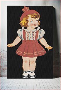 Πίνακας, Betty paper doll in outfits with head turned to the right