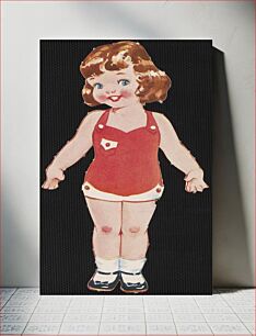 Πίνακας, Betty paper doll with head turned to the left