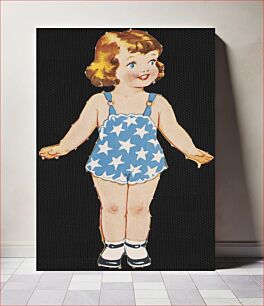 Πίνακας, Betty paper doll with head turned to the right