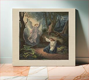 Πίνακας, [Biblical scene, Christ with angel]