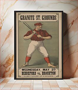 Πίνακας, Biddeford vs. Brockton Granite St. grounds, Wednesday, May 27 / / Printed at the Biddeford Journal office