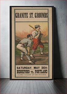 Πίνακας, Biddeford vs. Portland Granite St. grounds, Saturday, May 30th / / Printed at the Biddeford Journal office