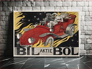 Πίνακας, Bil-bol, poster for an automobile retailer (1907) by Akseli Gallen-Kallela