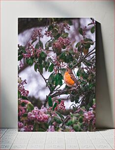 Πίνακας, Bird Among Berry-laden Branches Πουλί ανάμεσα σε κλαδιά με μούρα