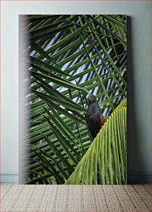 Πίνακας, Bird Among Palm Leaves Πουλί ανάμεσα σε φύλλα φοίνικα