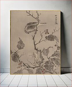 Πίνακας, Bird and Frog by Wanabe Kyosai