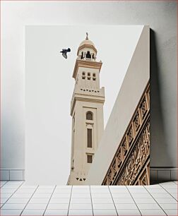Πίνακας, Bird Flying Near Minaret Πουλί που πετά κοντά σε μιναρέ