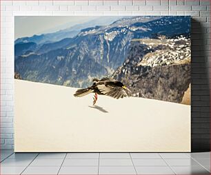 Πίνακας, Bird in Flight Over Snowy Mountains Πουλί σε πτήση πάνω από τα χιονισμένα βουνά