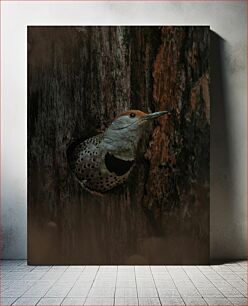 Πίνακας, Bird in Tree Trunk Πουλί στον κορμό δέντρου