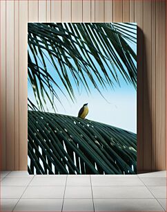 Πίνακας, Bird on Palm Leaves Πουλί σε φύλλα φοίνικα