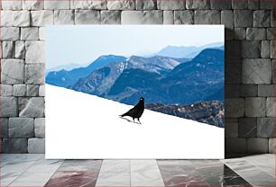 Πίνακας, Bird on Snowy Mountain Πουλί στο Χιονισμένο Βουνό