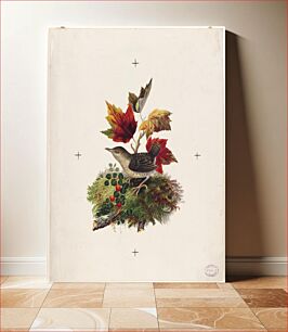 Πίνακας, Bird with autumn leaves