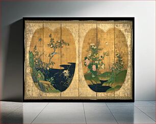Πίνακας, Birds and Flowers of Autumn and Winter by Kano Chikanobu