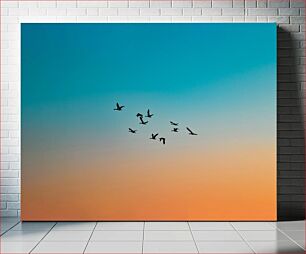 Πίνακας, Birds Flying at Sunset Πουλιά που πετούν στο ηλιοβασίλεμα