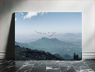 Πίνακας, Birds Flying Over a Mountain Range Πουλιά που πετούν πάνω από μια οροσειρά