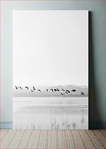 Πίνακας, Birds in Flight over Tranquil Waters Πουλιά σε πτήση πάνω από ήρεμα νερά