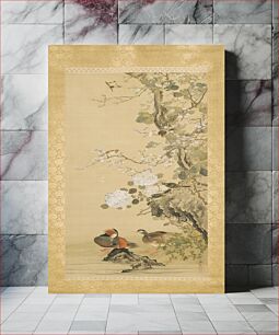 Πίνακας, Birds, Mandarin Ducks, and Flowers by Okamoto Shūki