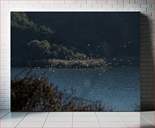 Πίνακας, Birds on a Lakeside Landscape Πουλιά σε ένα τοπίο δίπλα στη λίμνη