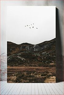 Πίνακας, Birds Over Rugged Landscape Πουλιά πάνω από τραχύ τοπίο