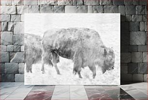 Πίνακας, Bison in Snowstorm Βίσωνας σε χιονοθύελλα