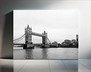 Πίνακας, Black and White Tower Bridge Γέφυρα Ασπρόμαυρου Πύργου