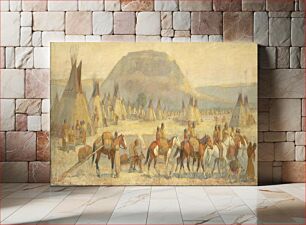 Πίνακας, Blackfoot Camp Scene, Edwin Willard Deming