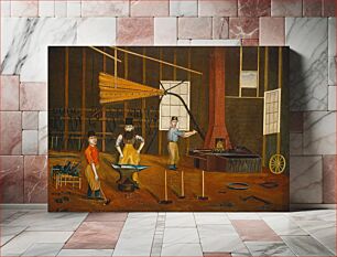 Πίνακας, Blacksmith Shop (ca. 1880) by Francis A. Beckett