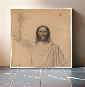 Πίνακας, Blessed Christ.Half figure en face by Wilhelm Marstrand