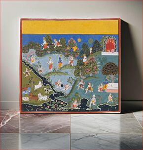 Πίνακας, Blindman's Bluff: Page From a Dispersed Bhagavata Purana (Ancient Stories of Lord Vishnu), India (Rajasthan, Mewar)