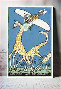 Πίνακας, Bloodless Giraffe Hunt (Unblutige Jagd auf Giraffen) (1911) by Moriz Jung