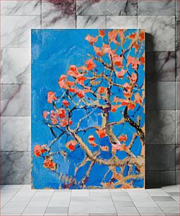 Πίνακας, Blooming coral tree in blossom, oil painting
