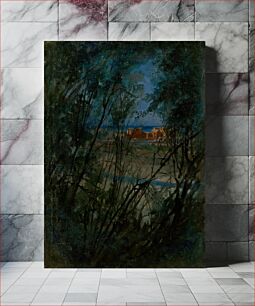Πίνακας, Blue landscape by László Mednyánszky