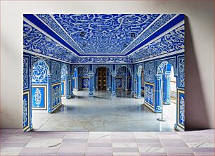 Πίνακας, Blue Ornate Interior Μπλε περίτεχνο εσωτερικό