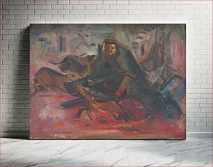 Πίνακας, Boar hunt by Arnold Peter Weisz Kubínčan