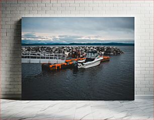 Πίνακας, Boat Docked at Rocky Pier Σκάφος ελλιμενίστηκε στο Rocky Pier