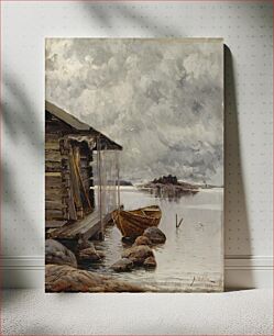 Πίνακας, Boat house, 1884, Aukusti Uotila