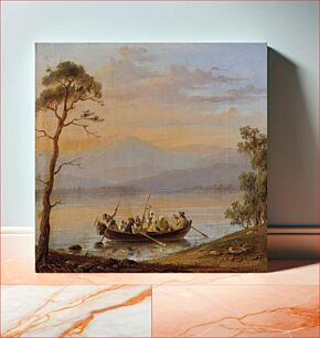 Πίνακας, Boat trip in sweden, 1855, by Robert Wilhelm Ekman