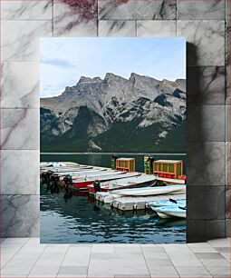 Πίνακας, Boats by Mountain Lake Boats by Mountain Lake
