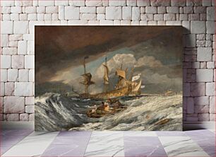 Πίνακας, Boats Carrying Out Anchors to the Dutch Men of War (ca. 1804) by Joseph Mallord William Turner
