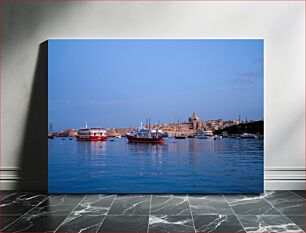 Πίνακας, Boats on a Mediterranean Harbor Βάρκες σε ένα λιμάνι της Μεσογείου