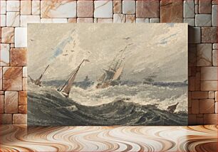 Πίνακας, Boats on a Stormy Sea