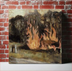 Πίνακας, Bonfires, 1890 - 1917, by Hugo Simberg