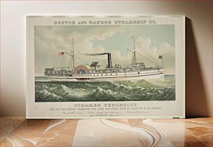 Πίνακας, Boston and Bangor Steamship Co. steamer "Penobscot", one of the fleet forming the line between Boston, Bangor & Mt. Destert (1883) by Charles R. Parsons