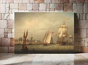 Πίνακας, Boston Harbor (1843) by Robert Salmon