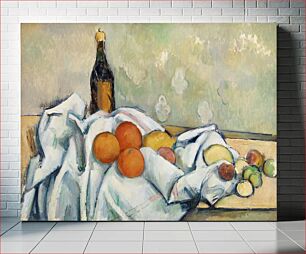 Πίνακας, Bottle and Fruits (Bouteille et fruits) (ca. 1890) by Paul Cézanne